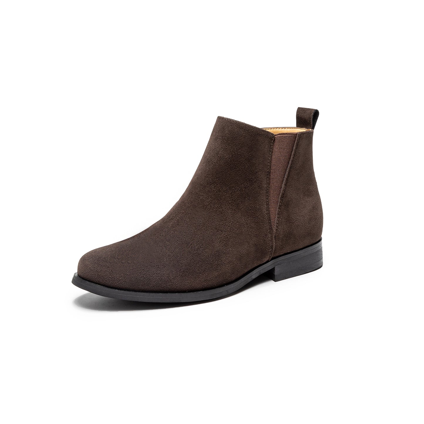 Women's Suede Leather Chelsea Low Heel Ankle Boots for Women,Casual Dress Ankle Bootie