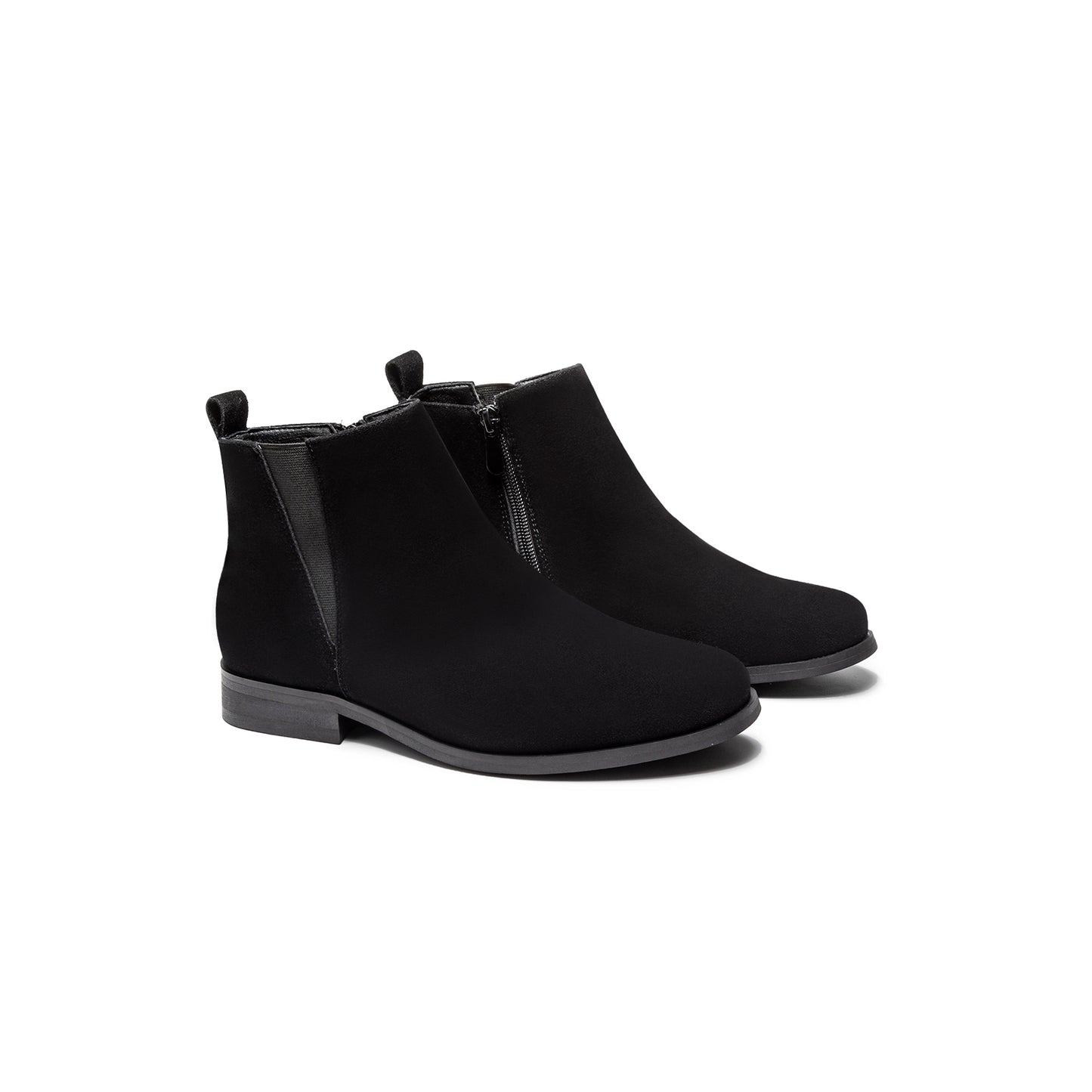 Women's Suede Leather Chelsea Low Heel Ankle Boots for Women,Casual Dress Ankle Bootie