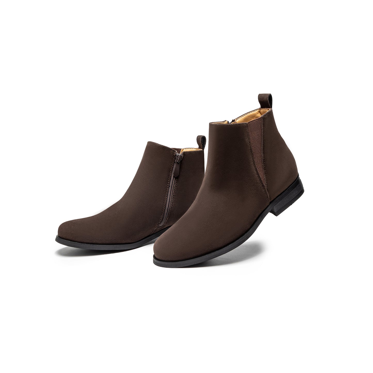 Women's Suede Leather Chelsea Low Heel Ankle Boots for Women,Casual Dress Ankle Bootie